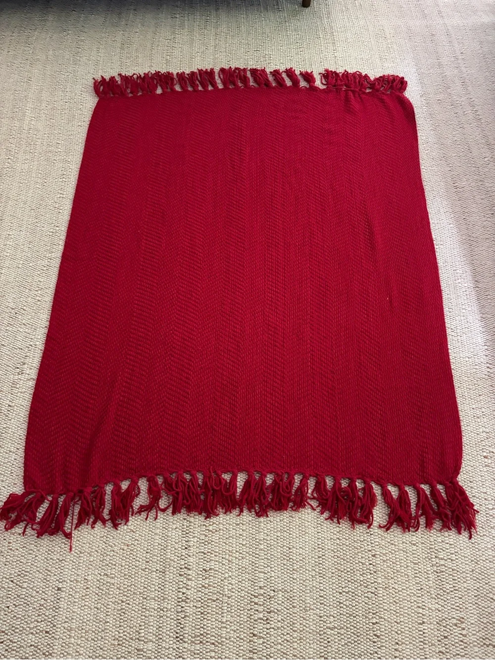 Red Knitted Throw Blankets